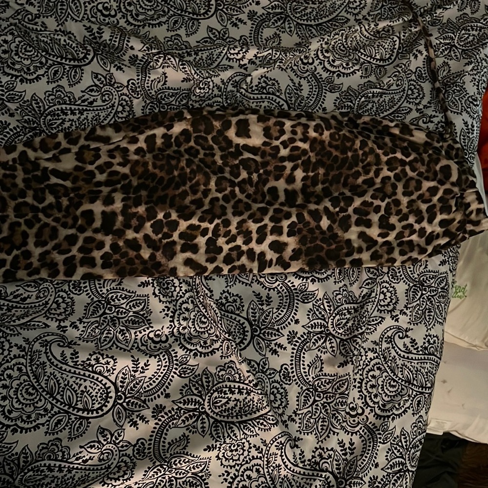 Leopard print sweat pants! They are a little shorter than normal sweats!